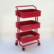Mini DIY Three-Tier Storage Cart – Creative Scene Decor | Handcrafted Mini Display & Storage
